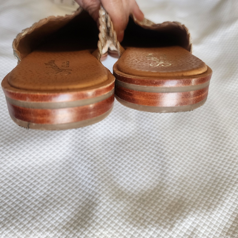 Seychelles Places To Go Free People Woven Golden Tan  Mules - Picture 11 of 12